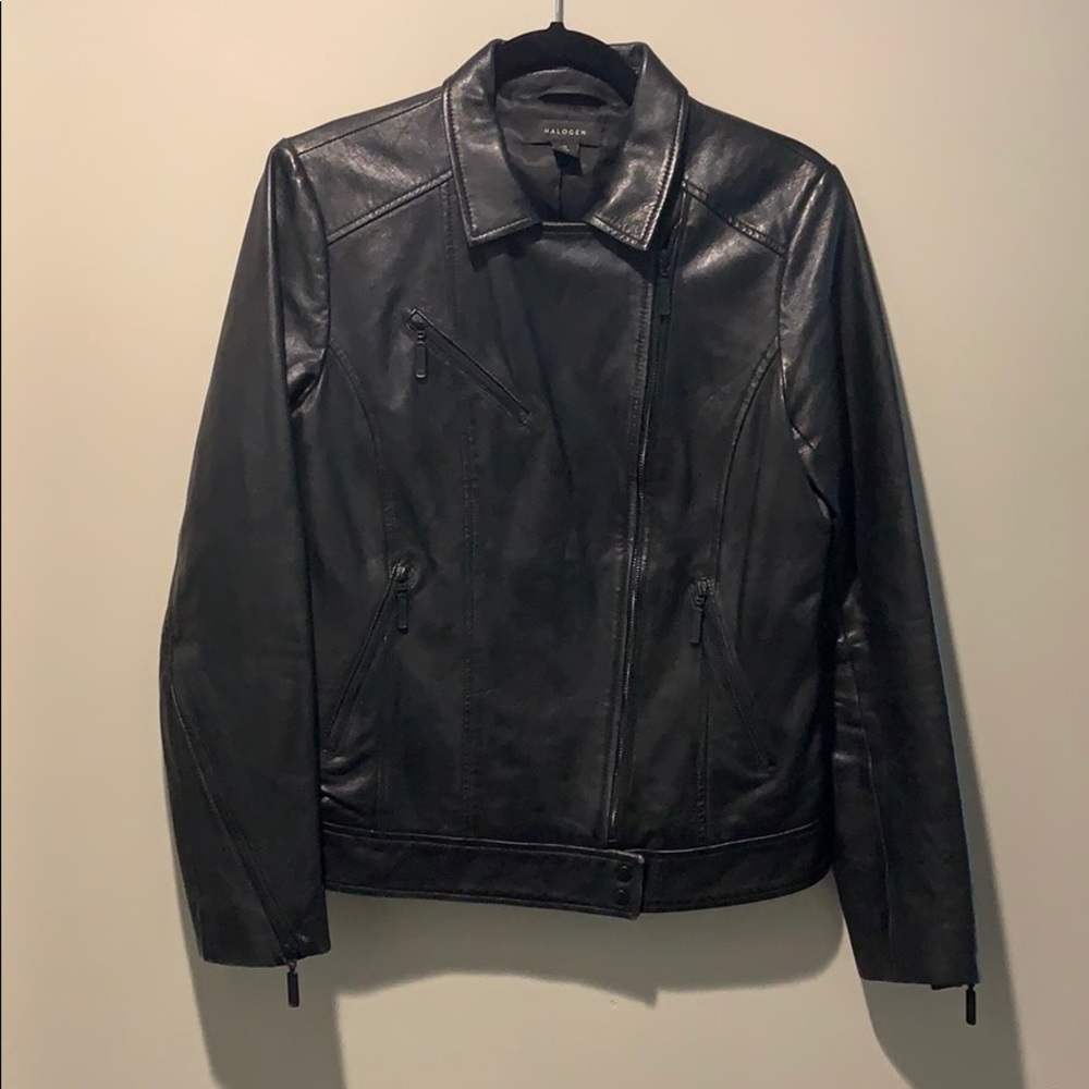 Halogen Leather Moro Jacket, medium